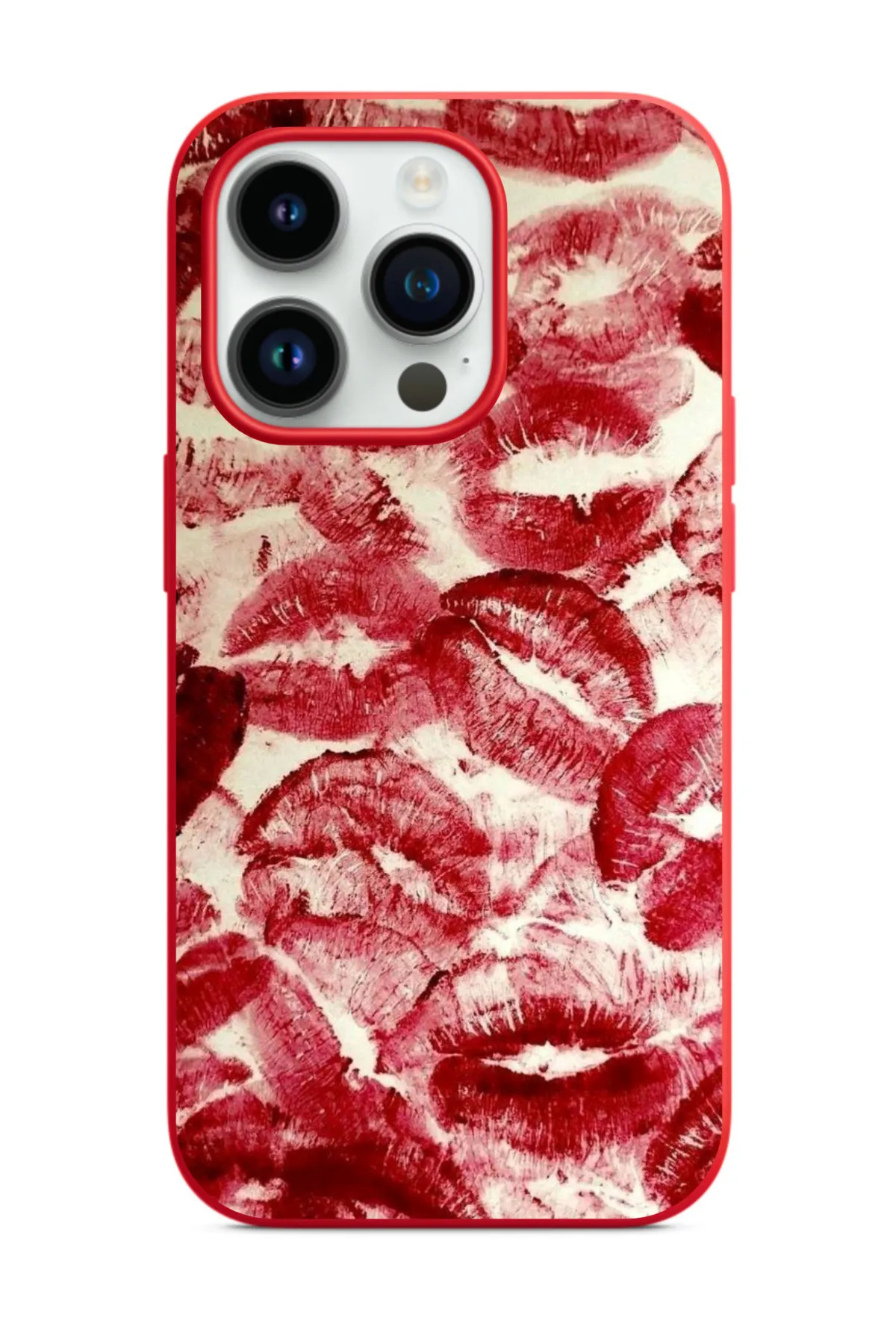 Kırmızı Ruj Desenli Telefon Kılıfı 1 Kırmızı Ruj Desenli Telefon Kılıfı